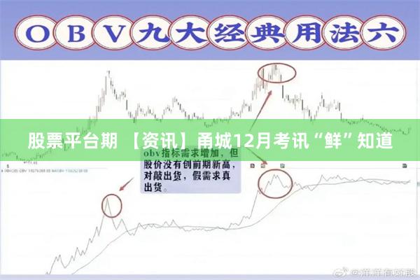 股票平台期 【资讯】甬城12月考讯“鲜”知道