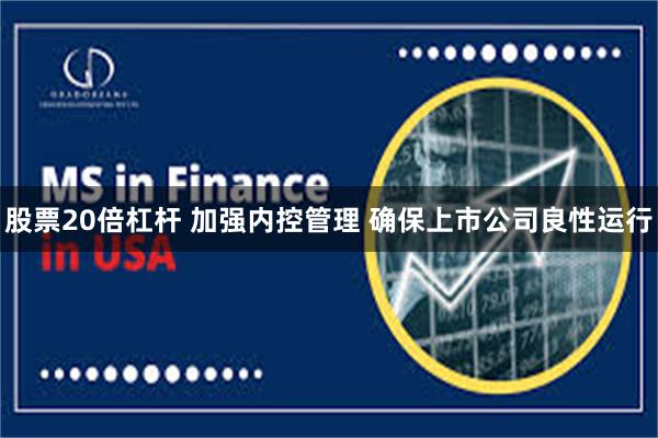 股票20倍杠杆 加强内控管理 确保上市公司良性运行
